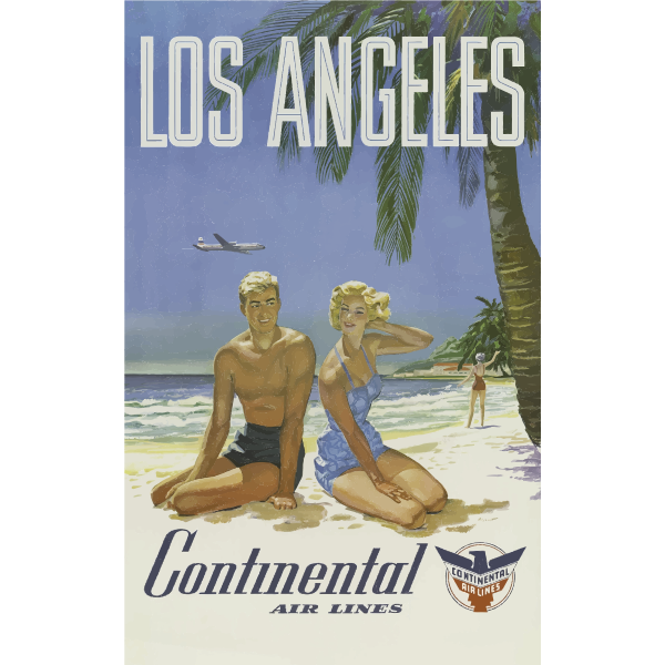 SVG Vintage travel poster for Los Angeles