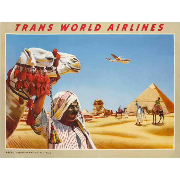 SVG Vintage travel poster of Egypt