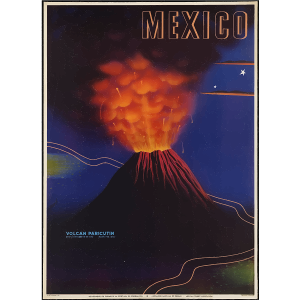 SVG Vintage travel poster of Mexico