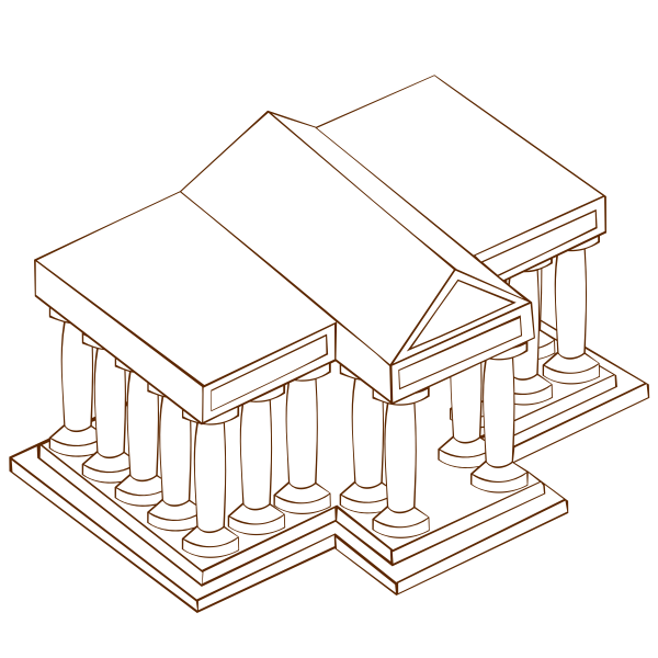SVG Vintage university building
