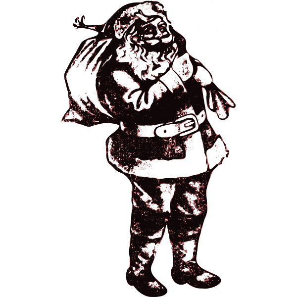 SVG Vintage vector illustration of Santa Claus