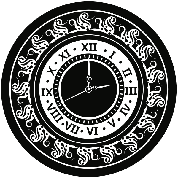 SVG Vintage wall clock