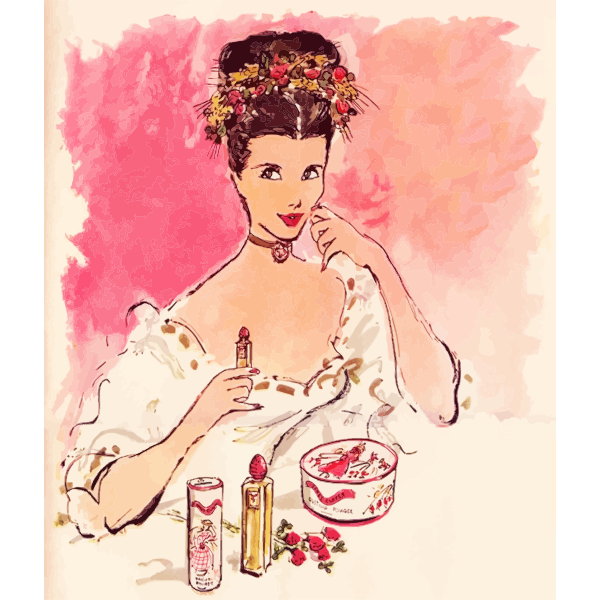 SVG Vintage woman with make-up