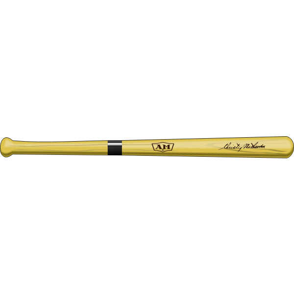 SVG Vintage wooden baseball bat vector image