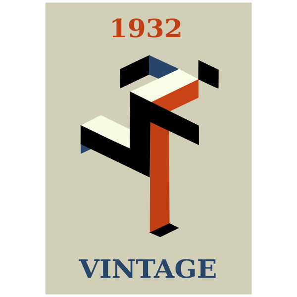 SVG Vintage year poster