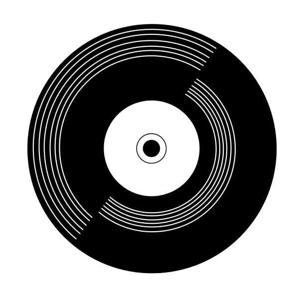 SVG Vinyl record pictogram illustration