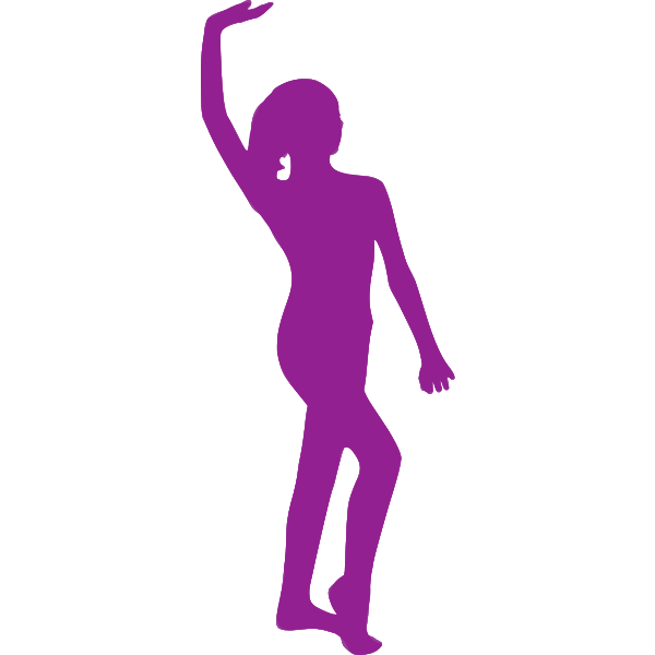 SVG Violet ballerina posing