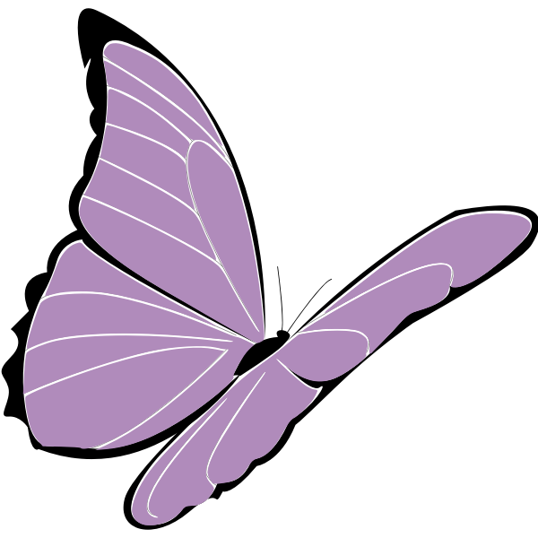 SVG Violet butterfly vector clip art