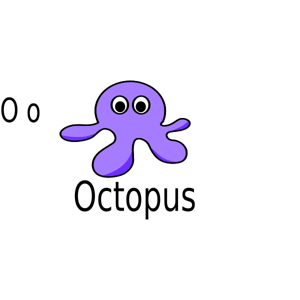 SVG Violet octopus vector image