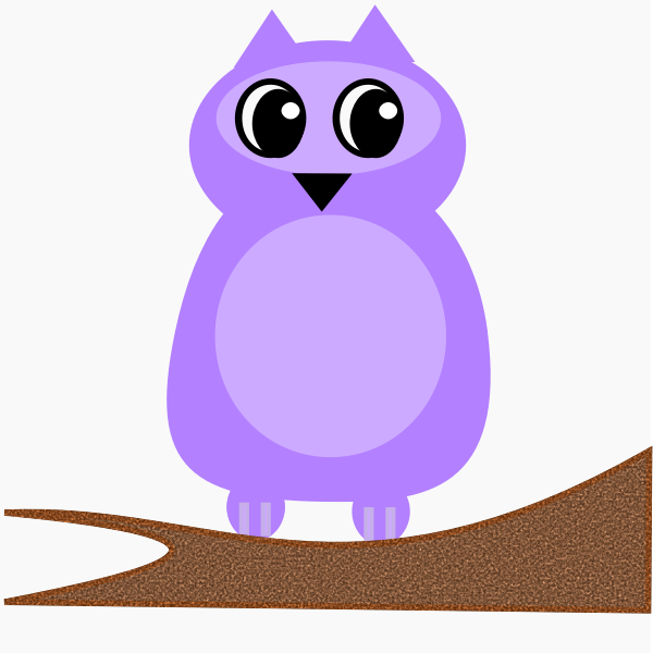SVG Violet owl vector image