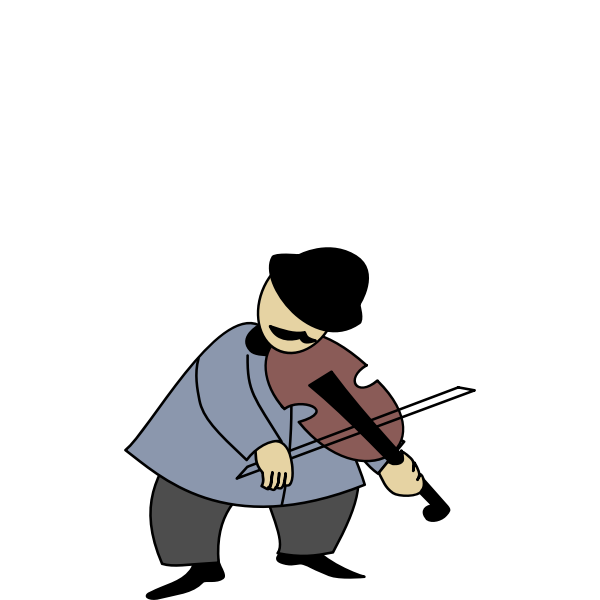 SVG Violinist vector drawing