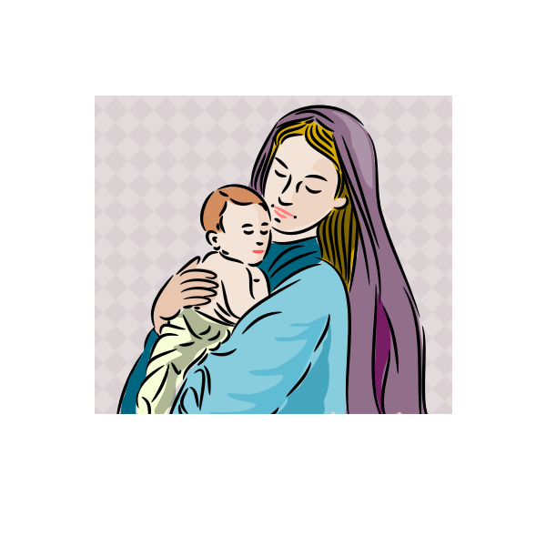 SVG Virgin with a child