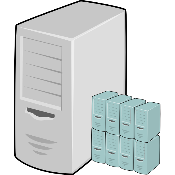 SVG Virtual machine host vector clip art