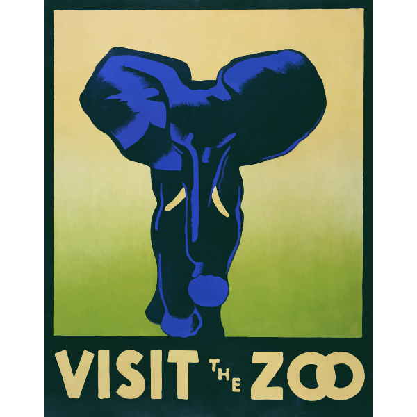 SVG Visit the zoo poster