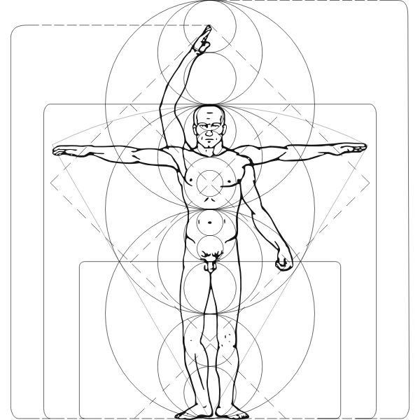 SVG Vitruvian Man