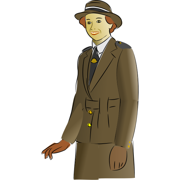 SVG Vivian Bullwinkel vector portrait
