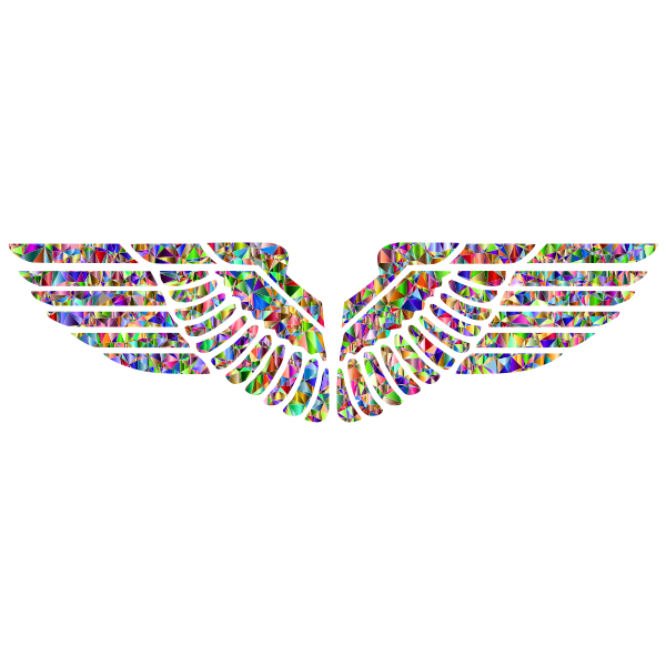 SVG Vivid Polychromatic Eagle Wings