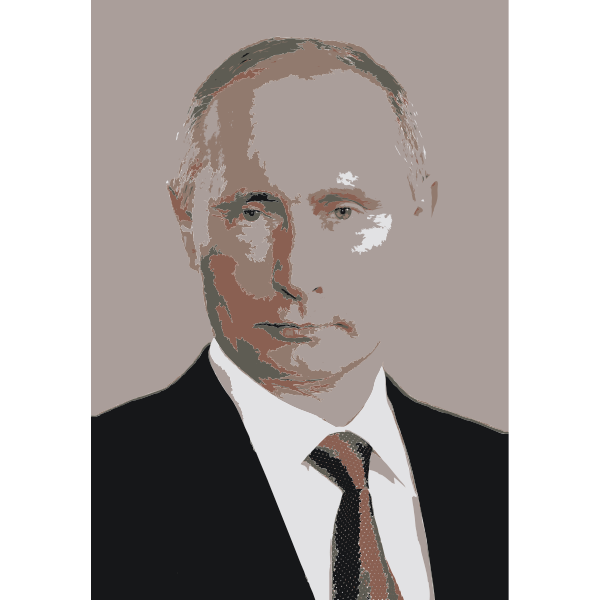 SVG Vladimir Putin portrait vector clip art