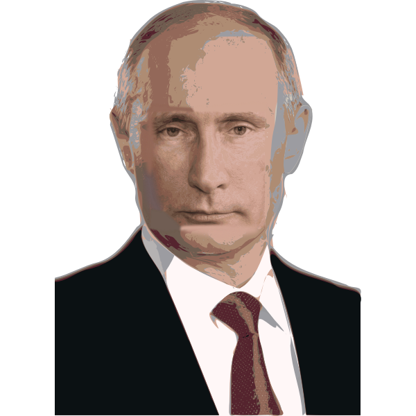SVG Vladimir Putin portrait vector image