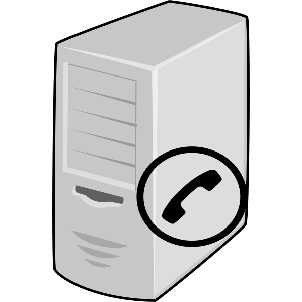 SVG VoIP server sign vector illustration