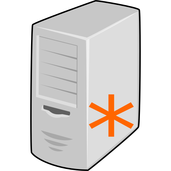 SVG VoIP server vector image