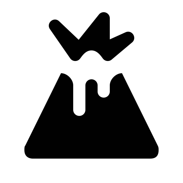 SVG Volcano silhouette
