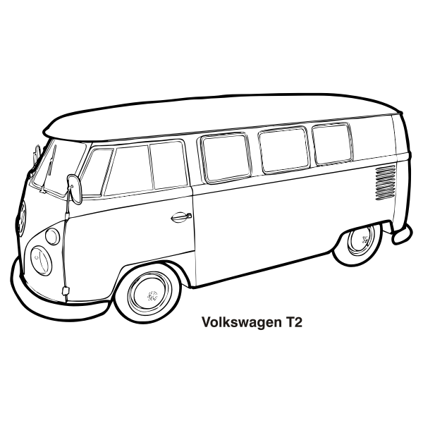 SVG Volkswagen Transporter T2 year 1969