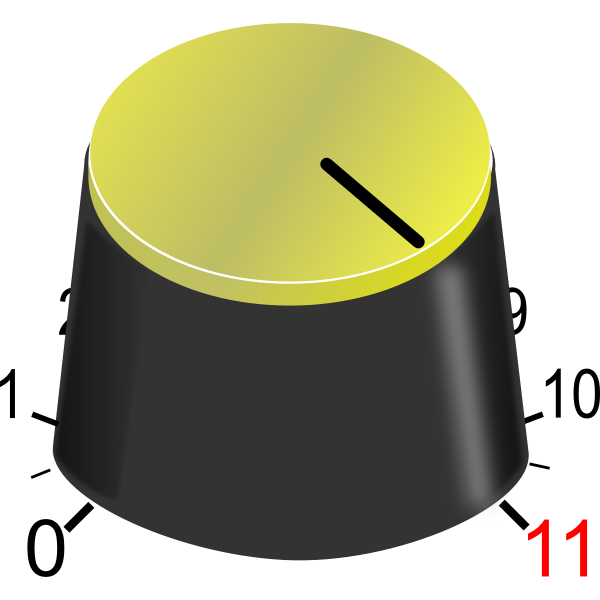 SVG Volume knob at max level vector image