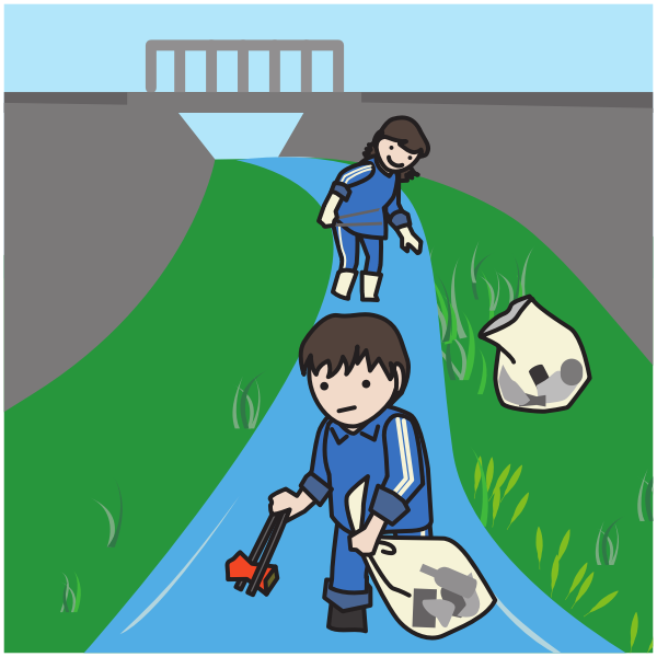 SVG Volunteers cleaning up river
