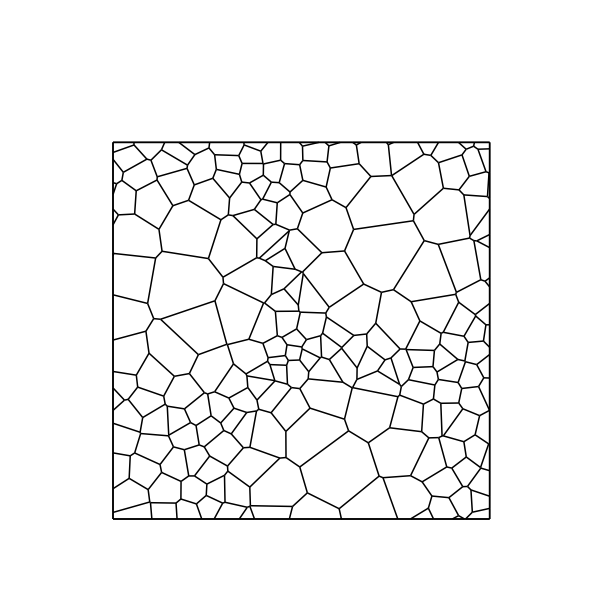 SVG voronoi diagram with 3 attractor points