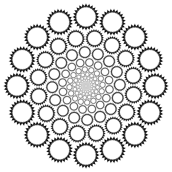 SVG Vortex in flowers