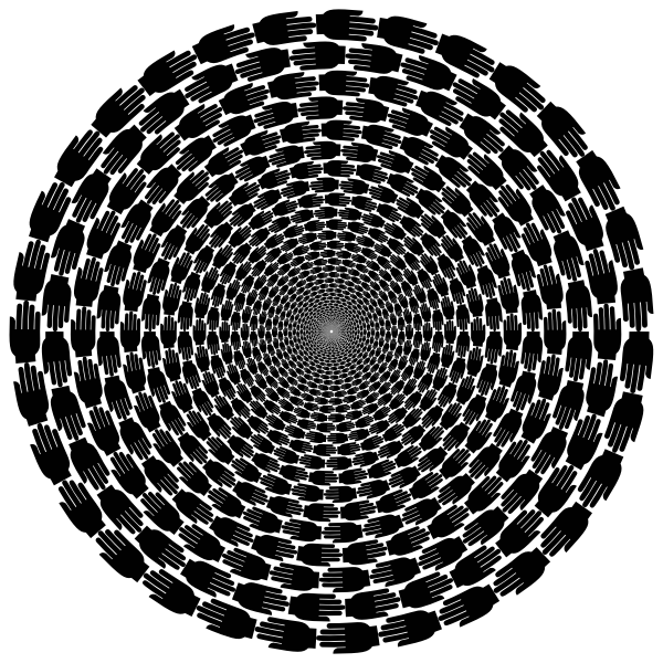 SVG Vortex of helping hands