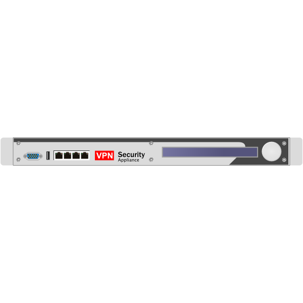 SVG VPN Security appliance vector image