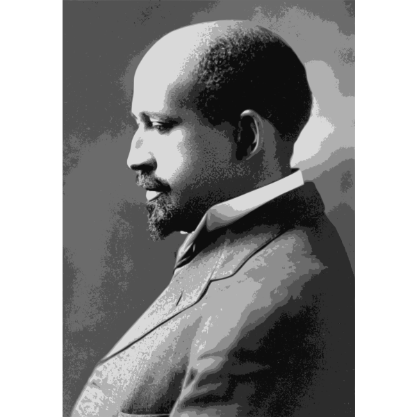 SVG W E B Du Bois portrait painging vector image