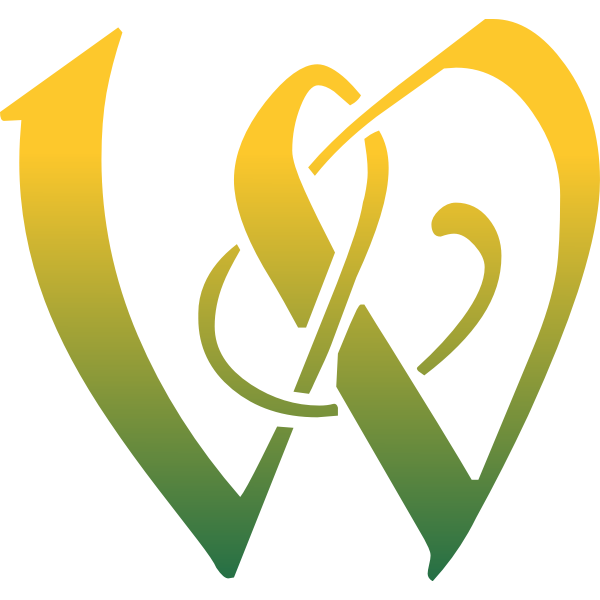 SVG W letter in green and yellow