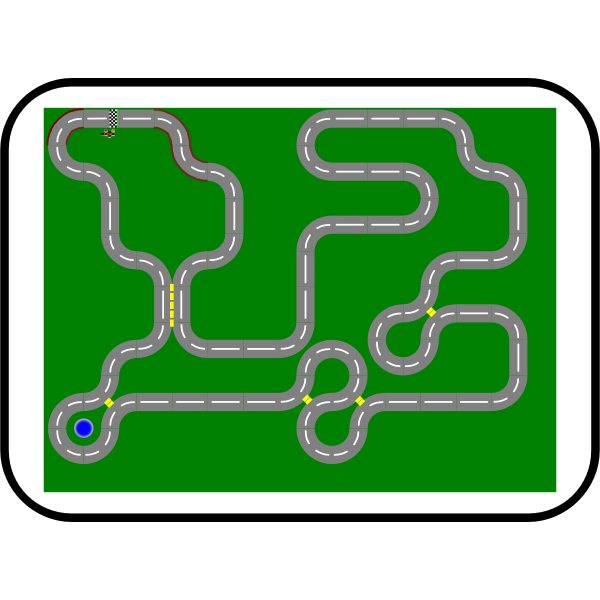 SVG Wacky Racer web game board vector illustration
