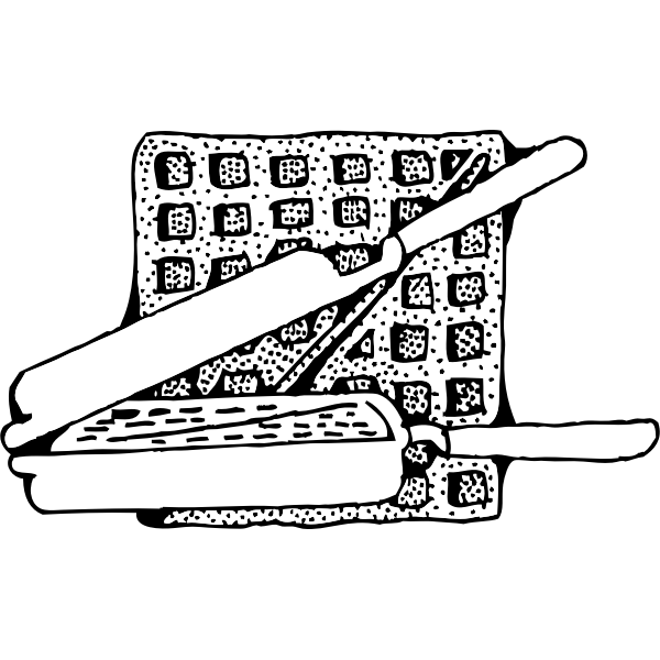 SVG Waffle iron and waffle vector image