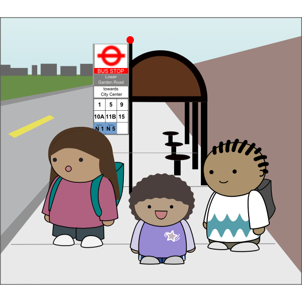 SVG Waiting for the bus