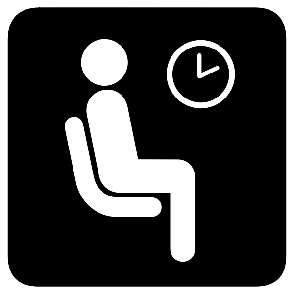 SVG Waiting room sign vector clip art