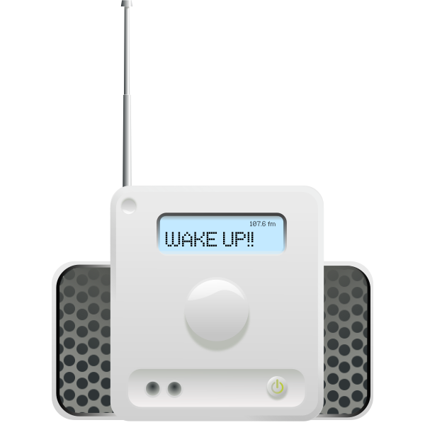 SVG Wake up receiver vector illustration