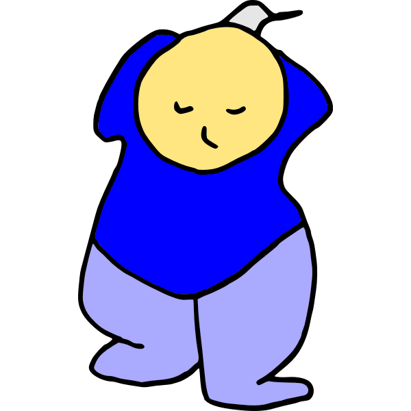 SVG Walker With Ponytale