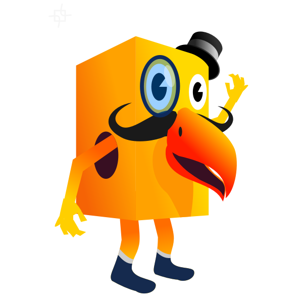 SVG Walking bird box vector illustration