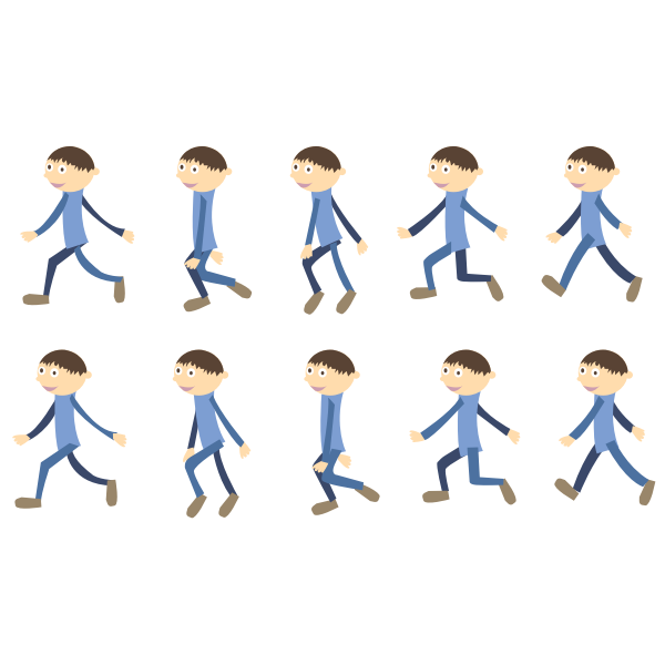 SVG Walking boy