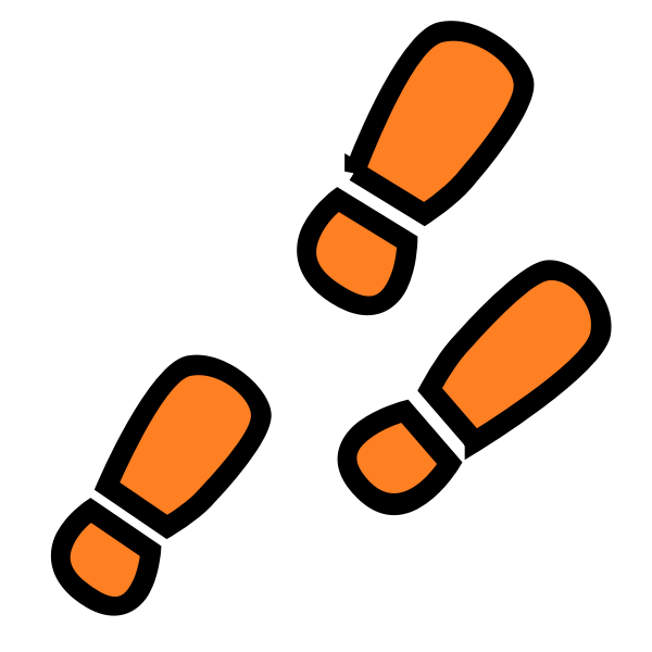 SVG Walking footsteps