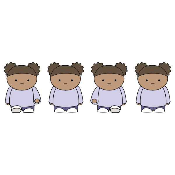 SVG Walking Girl 2 Sprite Sheet Animation