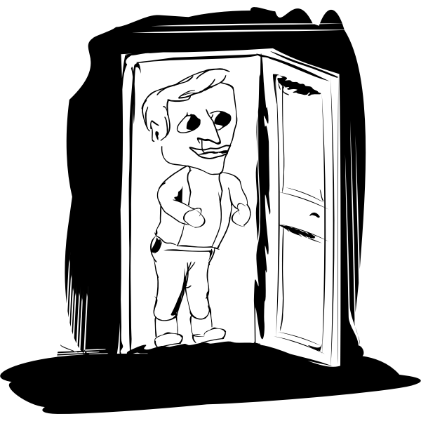 SVG Walking in black and white