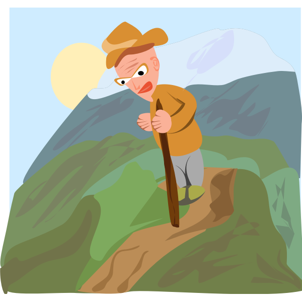SVG Walking in the mountains