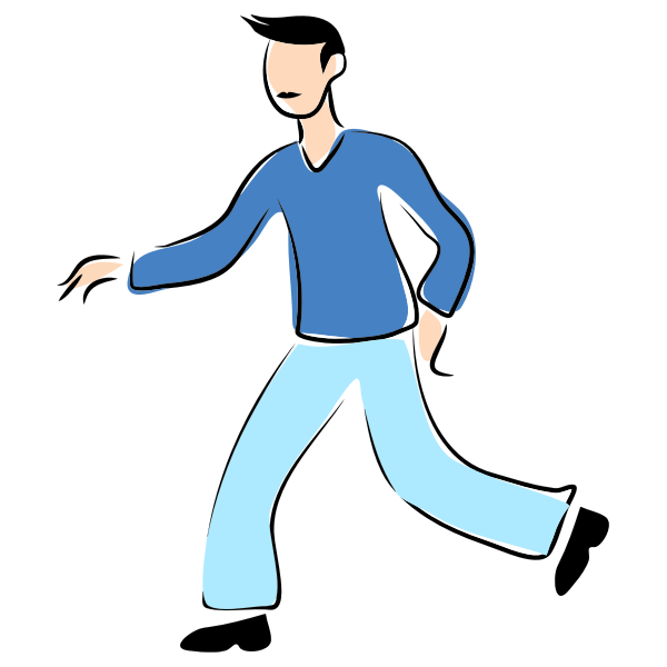 SVG Walking man image