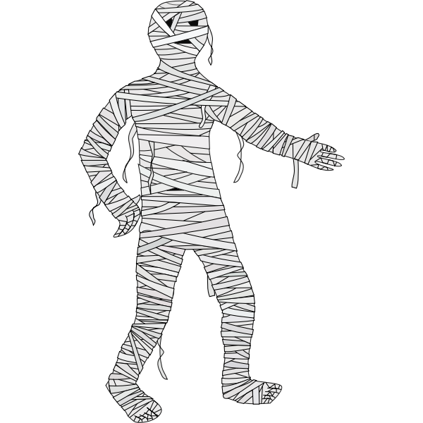 SVG Walking mummy vector image