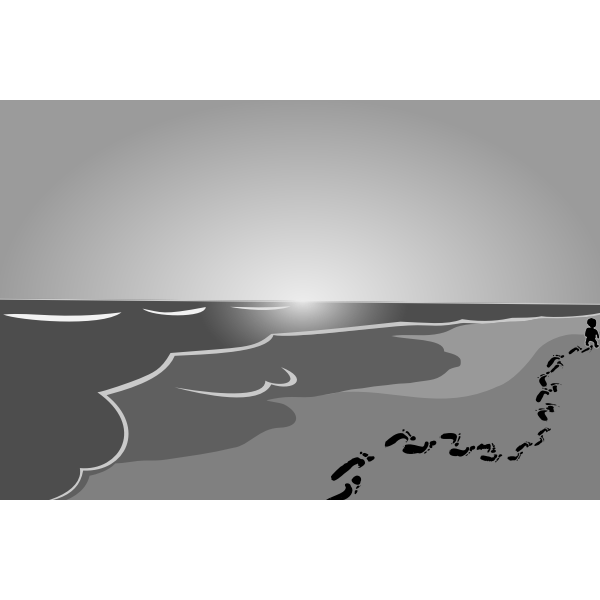 SVG Walking on the beach